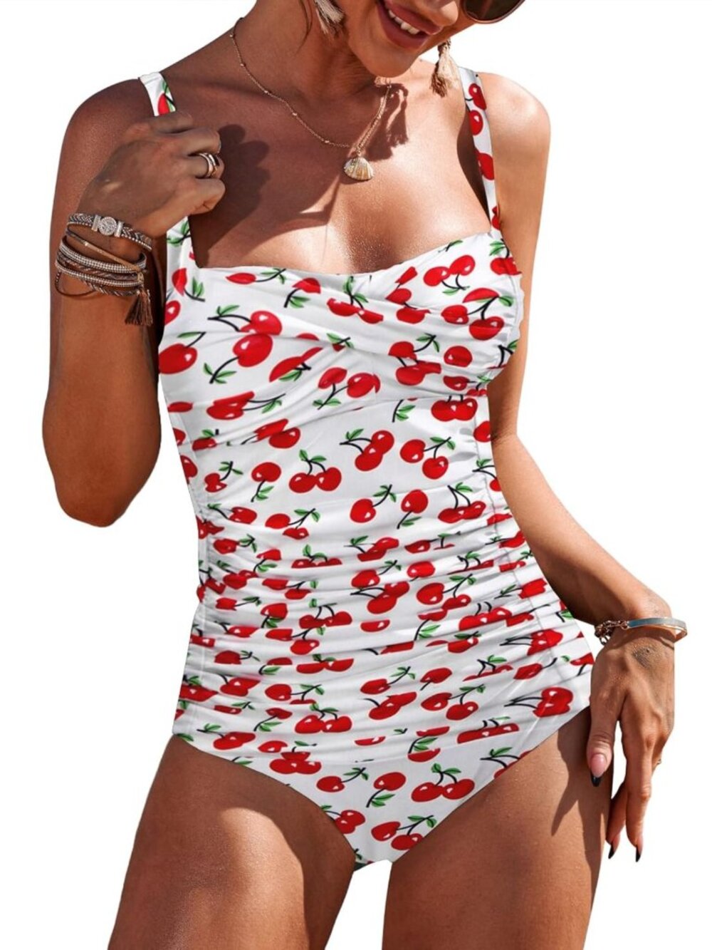 Retro One Piece Swimsuit for Women | Push Up Bathing Suit | Stylish Swimwear
